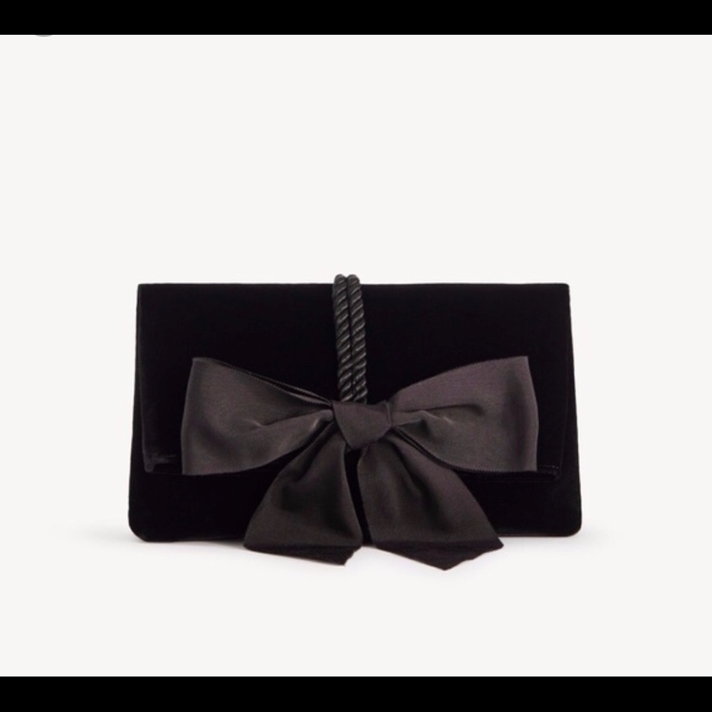 Ann Taylor Velvet Fold-over Clutch